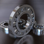 3d render ball bearing depth field
