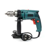 green drill with red black handle